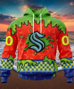 NHL Seattle Kraken Special Nickelodeon Design Hoodie