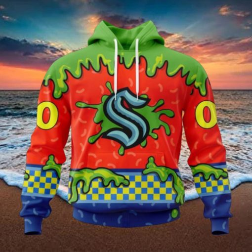 NHL Seattle Kraken Special Nickelodeon Design Hoodie