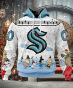 NHL Seattle Kraken Special Peanuts Ice Skating Design Hoodie