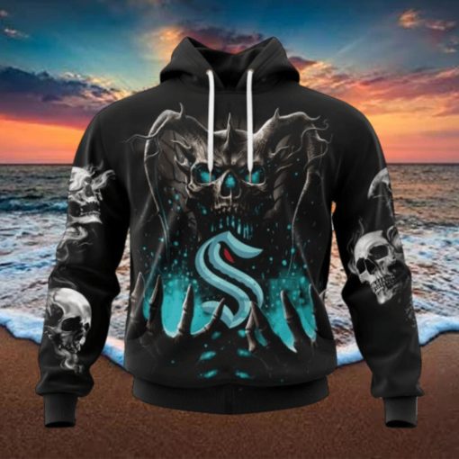NHL Seattle Kraken Special Skull Art Design Hoodie