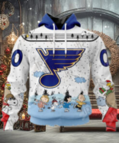 NHL St. Louis Blues Special Peanuts Ice Skating Design Hoodie