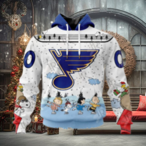 NHL St. Louis Blues Special Peanuts Ice Skating Design Hoodie