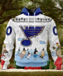 NHL St. Louis Blues Special Peanuts Ice Skating Design Hoodie