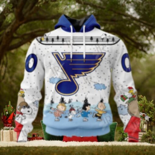 NHL St. Louis Blues Special Peanuts Ice Skating Design Hoodie