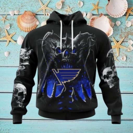 NHL St. Louis Blues Special Skull Art Design Hoodie