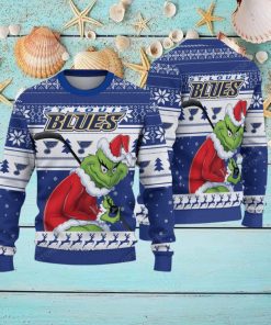 NHL St. Louis Blues Ugly Sweater Grinch Christmas Sweater