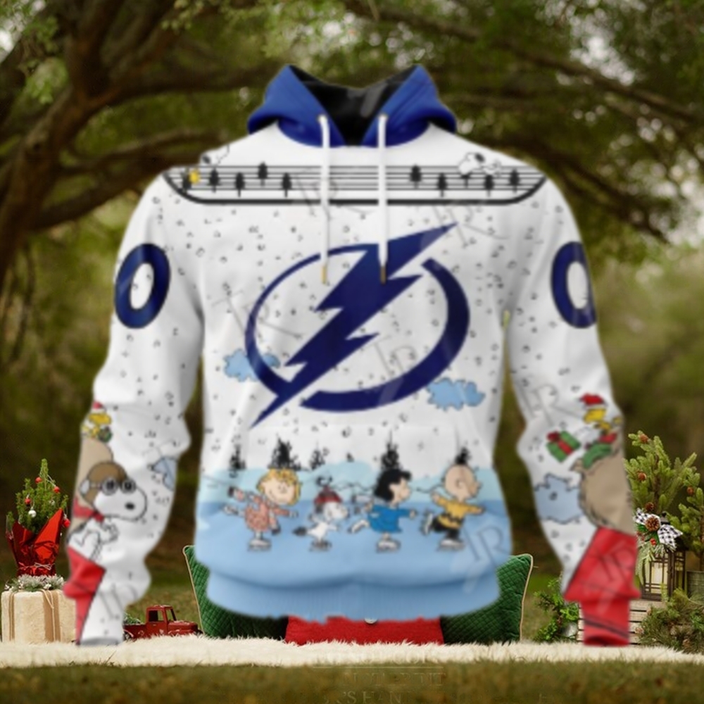 NHL Tampa Bay Lightning Special Peanuts Ice Skating Design Hoodie NHL Tampa Bay Lightning Special Peanuts Ice Skating Design Hoodie