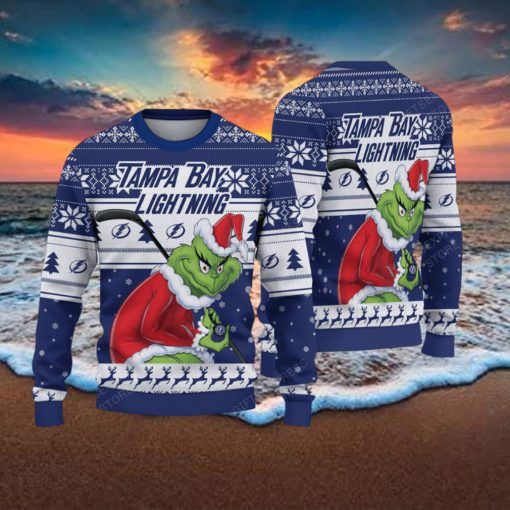 NHL Tampa Bay Lightning Ugly Sweater Grinch Christmas Sweater