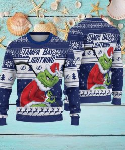 NHL Tampa Bay Lightning Ugly Sweater Grinch Christmas Sweater