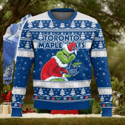 NHL Toronto Maple Leafs Grinch 3D Christmas Sweater Ugly Christmas Sweater Christmas Gift Ideas
