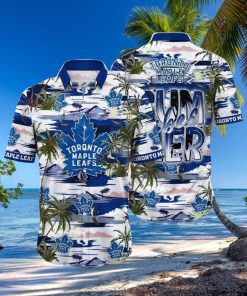 NHL Toronto Maple Leafs Hawaiian Shirt Tropical Desert Island Motif Summer Hawaiian Shirt