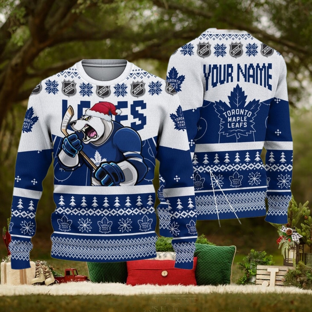 NHL Toronto Maple Leafs Mascot Ugly Sweater For Christmas NHL Toronto Maple Leafs Mascot Ugly Sweater For Christmas