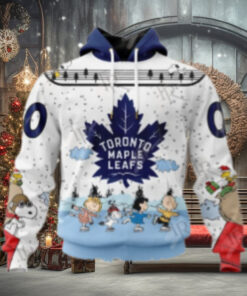 NHL Toronto Maple Leafs Special Peanuts Ice Skating Design Hoodie
