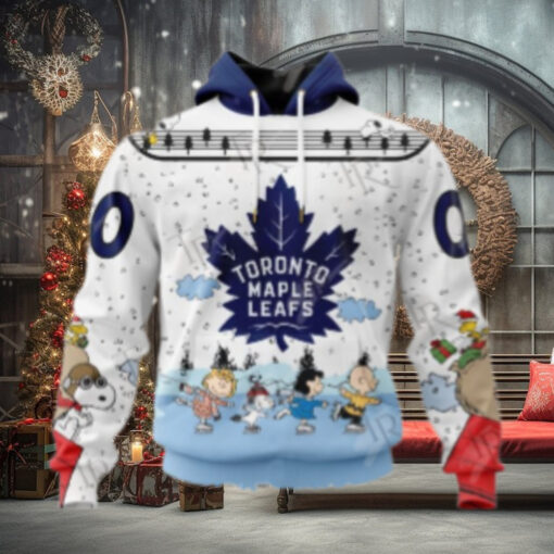 NHL Toronto Maple Leafs Special Peanuts Ice Skating Design Hoodie