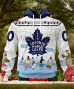 NHL Toronto Maple Leafs Special Peanuts Ice Skating Design Hoodie