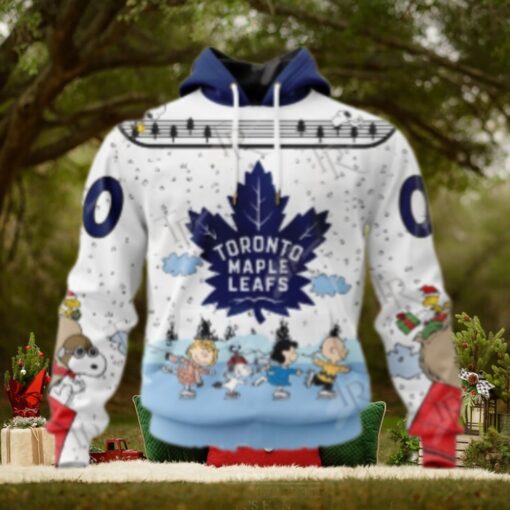 NHL Toronto Maple Leafs Special Peanuts Ice Skating Design Hoodie