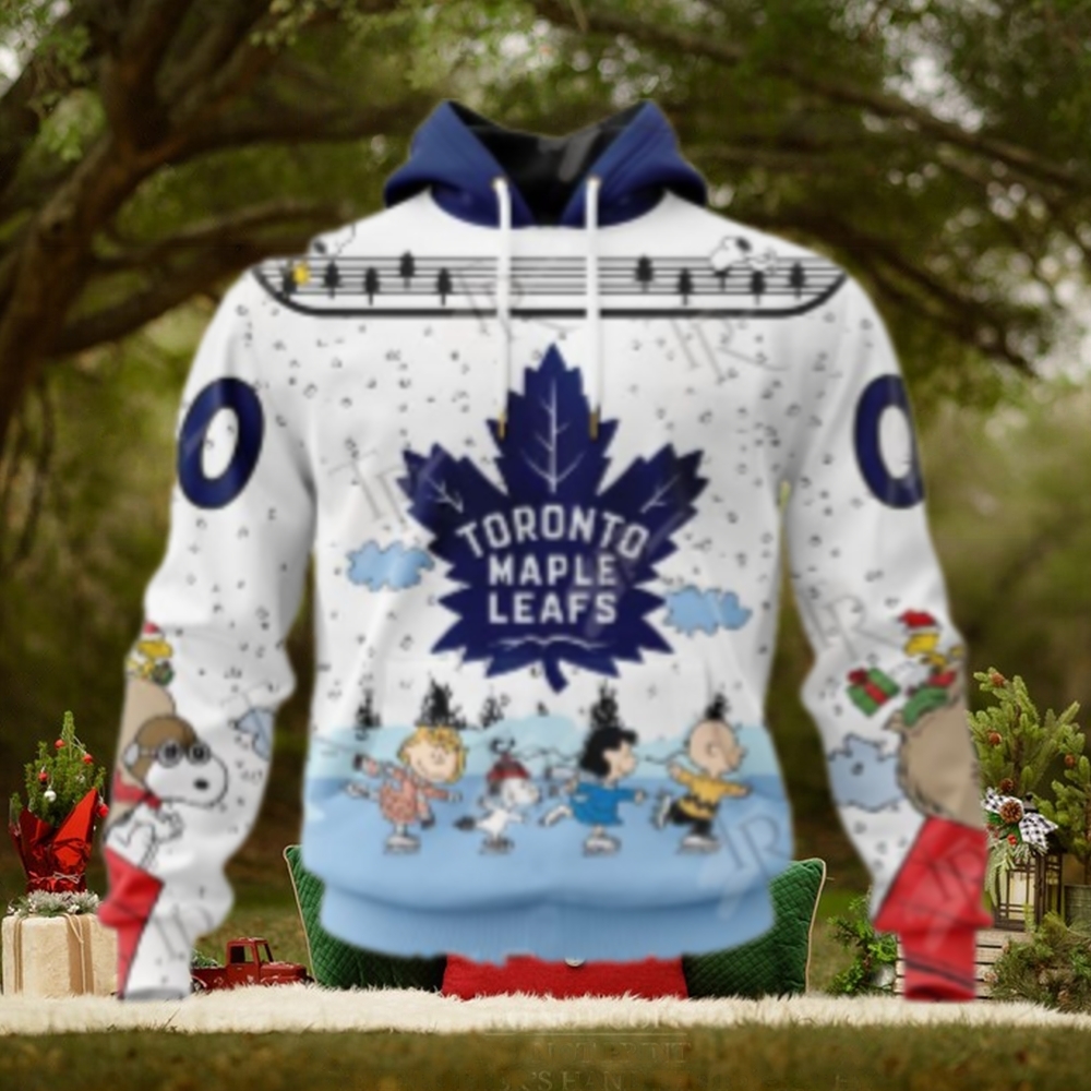 NHL Toronto Maple Leafs Special Peanuts Ice Skating Design Hoodie NHL Toronto Maple Leafs Special Peanuts Ice Skating Design Hoodie