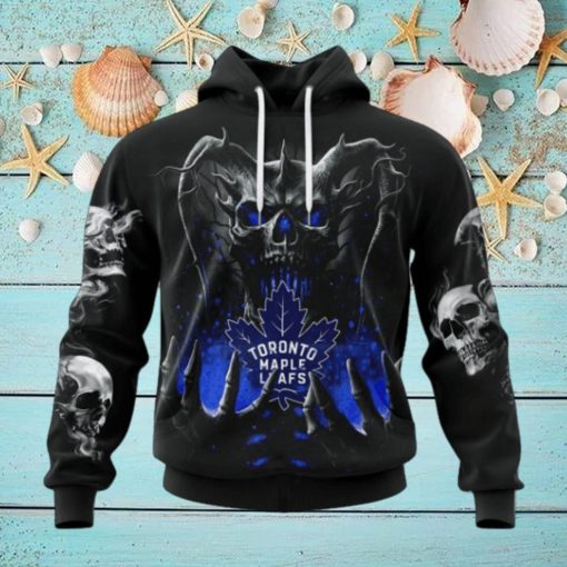 NHL Toronto Maple Leafs Special Skull Art Design Hoodie
