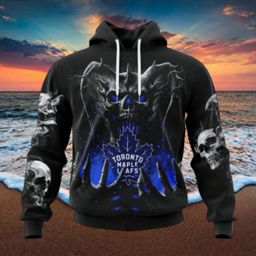 NHL Toronto Maple Leafs Special Skull Art Design Hoodie