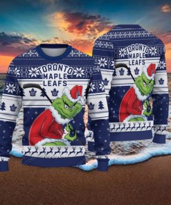 NHL Toronto Maple Leafs Ugly Sweater Grinch Christmas Sweater