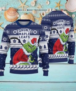 NHL Toronto Maple Leafs Ugly Sweater Grinch Christmas Sweater