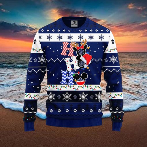 NHL Toronto Maple Leafs Ugly Sweater Hohoho Mickey Ugly Christmas Sweater