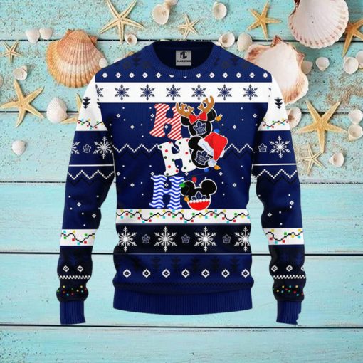 NHL Toronto Maple Leafs Ugly Sweater Hohoho Mickey Ugly Christmas Sweater