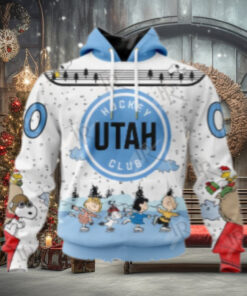 NHL Utah Hockey Club Special Peanuts Ice Skating Design Hoodie