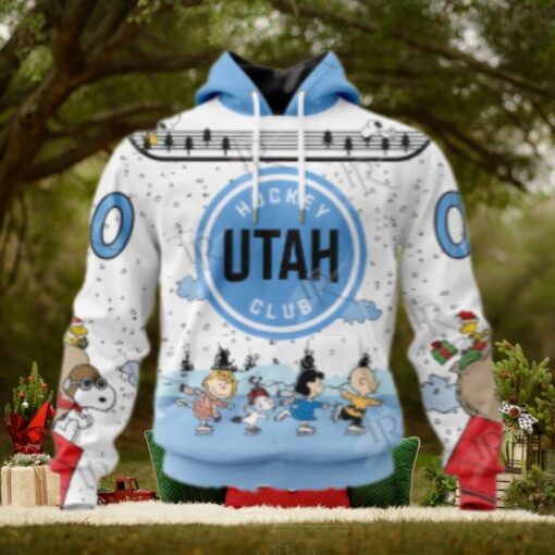NHL Utah Hockey Club Special Peanuts Ice Skating Design Hoodie