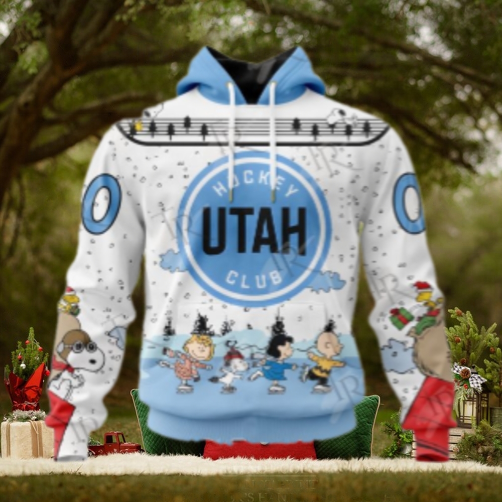 NHL Utah Hockey Club Special Peanuts Ice Skating Design Hoodie NHL Utah Hockey Club Special Peanuts Ice Skating Design Hoodie
