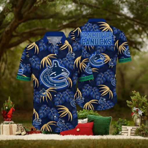 NHL Vancouver Canucks Hawaiian Shirt Tropical Motifs Summer Hawaiian Shirt