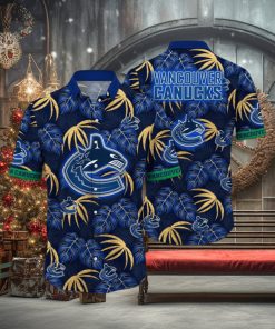 NHL Vancouver Canucks Hawaiian Shirt Tropical Motifs Summer Hawaiian Shirt