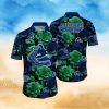 NHL Vancouver Canucks Hawaiian Shirt Tropical Rose Pattern Summer Hawaiian Shirt