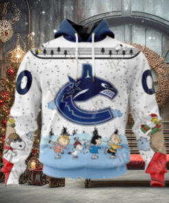 NHL Vancouver Canucks Special Peanuts Ice Skating Design Hoodie