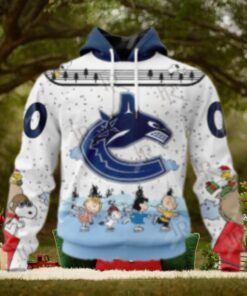 NHL Vancouver Canucks Special Peanuts Ice Skating Design Hoodie
