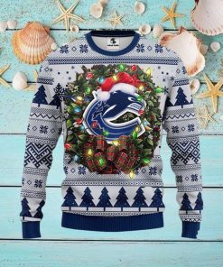 NHL Vancouver Canucks Ugly Sweater Christmas Wreath Ugly Sweater