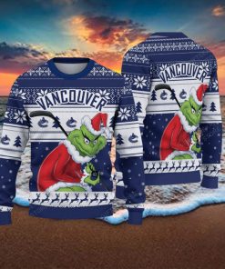 NHL Vancouver Canucks Ugly Sweater Grinch Christmas Sweater
