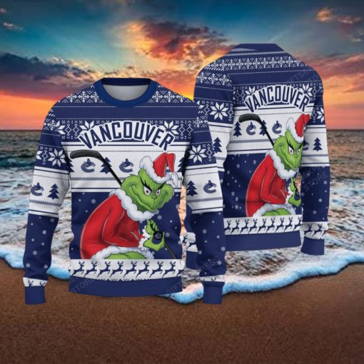 NHL Vancouver Canucks Ugly Sweater Grinch Christmas Sweater