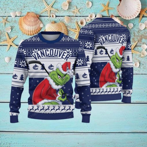 NHL Vancouver Canucks Ugly Sweater Grinch Christmas Sweater