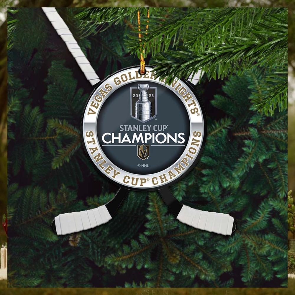 NHL Vegas Golden Knights 2023 Stanley Cup Champions Hockey Custom Name Christmas Decorations Ornament NHL Vegas Golden Knights 2023 Stanley Cup Champions Hockey Custom Name Christmas Decorations Ornament