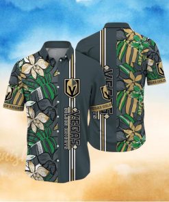 NHL Vegas Golden Knights Hawaiian Shirt Tropical Tropical Forest Floral Pattern Summer Hawaiian Shirt