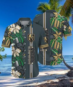 NHL Vegas Golden Knights Hawaiian Shirt Tropical Tropical Forest Floral Pattern Summer Hawaiian Shirt