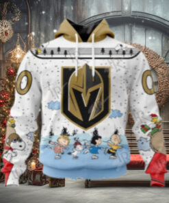 NHL Vegas Golden Knights Special Peanuts Ice Skating Design Hoodie