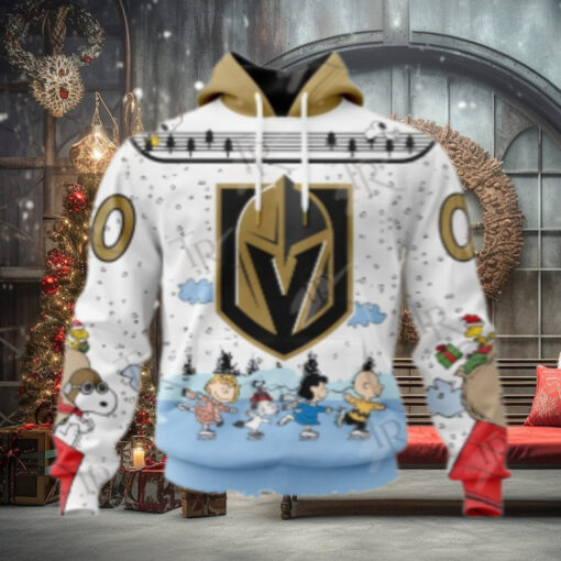 NHL Vegas Golden Knights Special Peanuts Ice Skating Design Hoodie