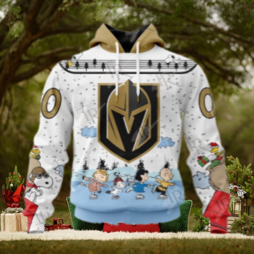 NHL Vegas Golden Knights Special Peanuts Ice Skating Design Hoodie NHL Vegas Golden Knights Special Peanuts Ice Skating Design Hoodie