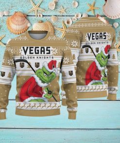 NHL Vegas Golden Knights Ugly Sweater Grinch Christmas Sweater