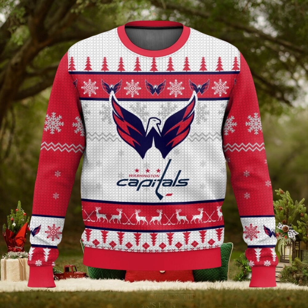 NHL Washington Capitals 3D Ugly Christmas Sweater Men And Women Christmas Gift NHL Washington Capitals 3D Ugly Christmas Sweater Men And Women Christmas Gift