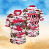 NHL Washington Capitals Hawaiian Shirt Tropical Desert Island Motif Summer Hawaiian Shirt