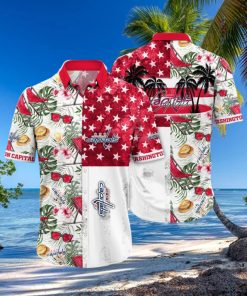 NHL Washington Capitals Hawaiian Shirt Tropical Hat And Glasses Pattern Summer Hawaiian Shirt