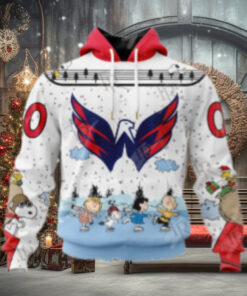 NHL Washington Capitals Special Peanuts Ice Skating Design Hoodie